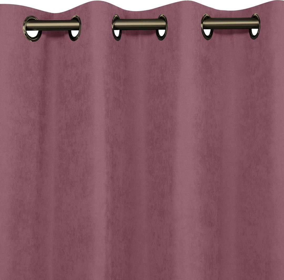 Homede Homede Zasłona MILANA szenilowa na złotych przelotkach 420x225 liliowa