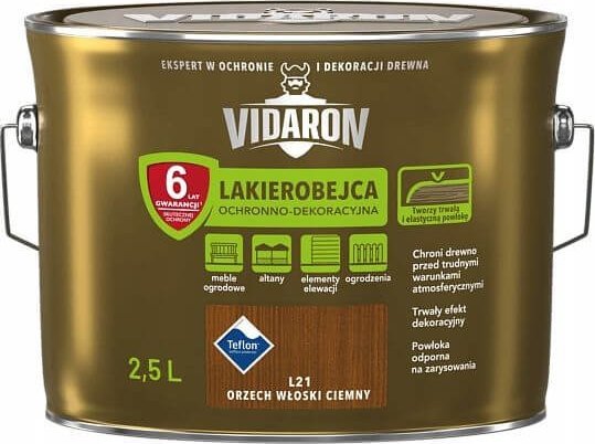 VIDARON Lakierobejca Orzech Włoski Ciemny L21 2,5L Vidaron
