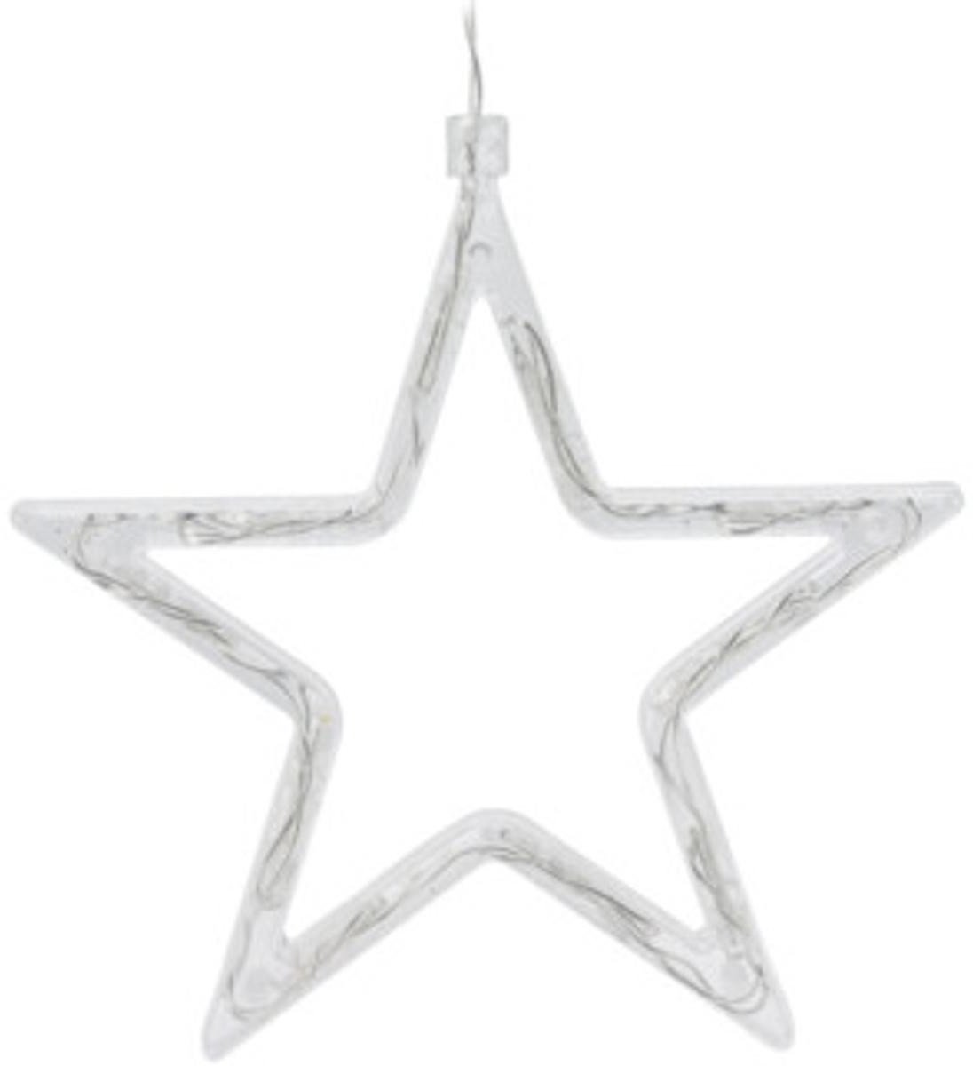 DEKORACJA ŚWIETLNA NA OKNO LED GWIAZDA 10 LED