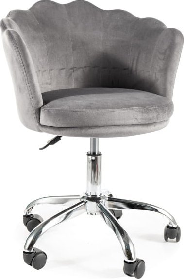 Signal Fotel obrotowy ROSE VELVET szary SIGNAL