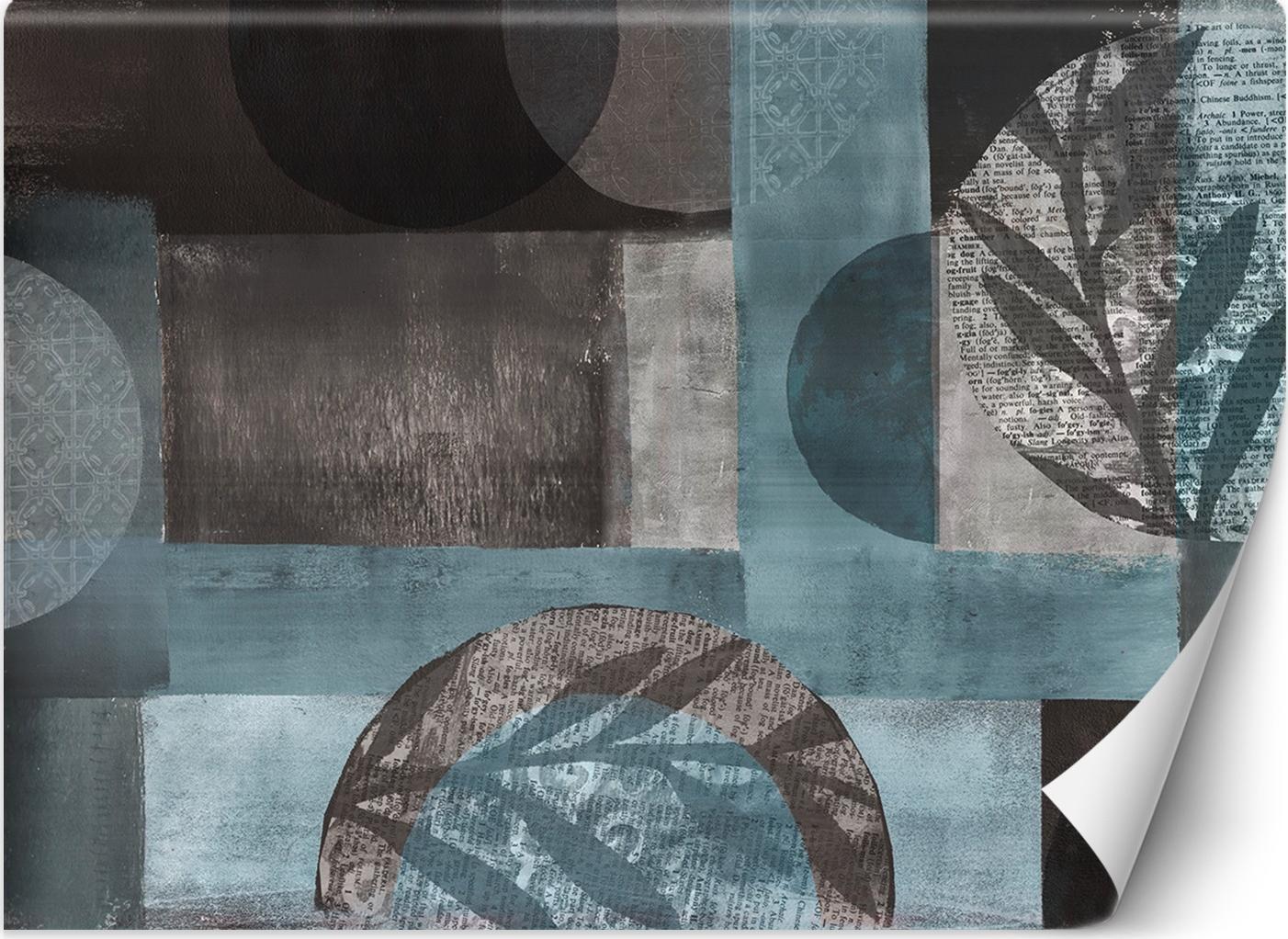 Feeby FOTOTAPETA 3D Abstrakcja Kształty Turkus 200x140