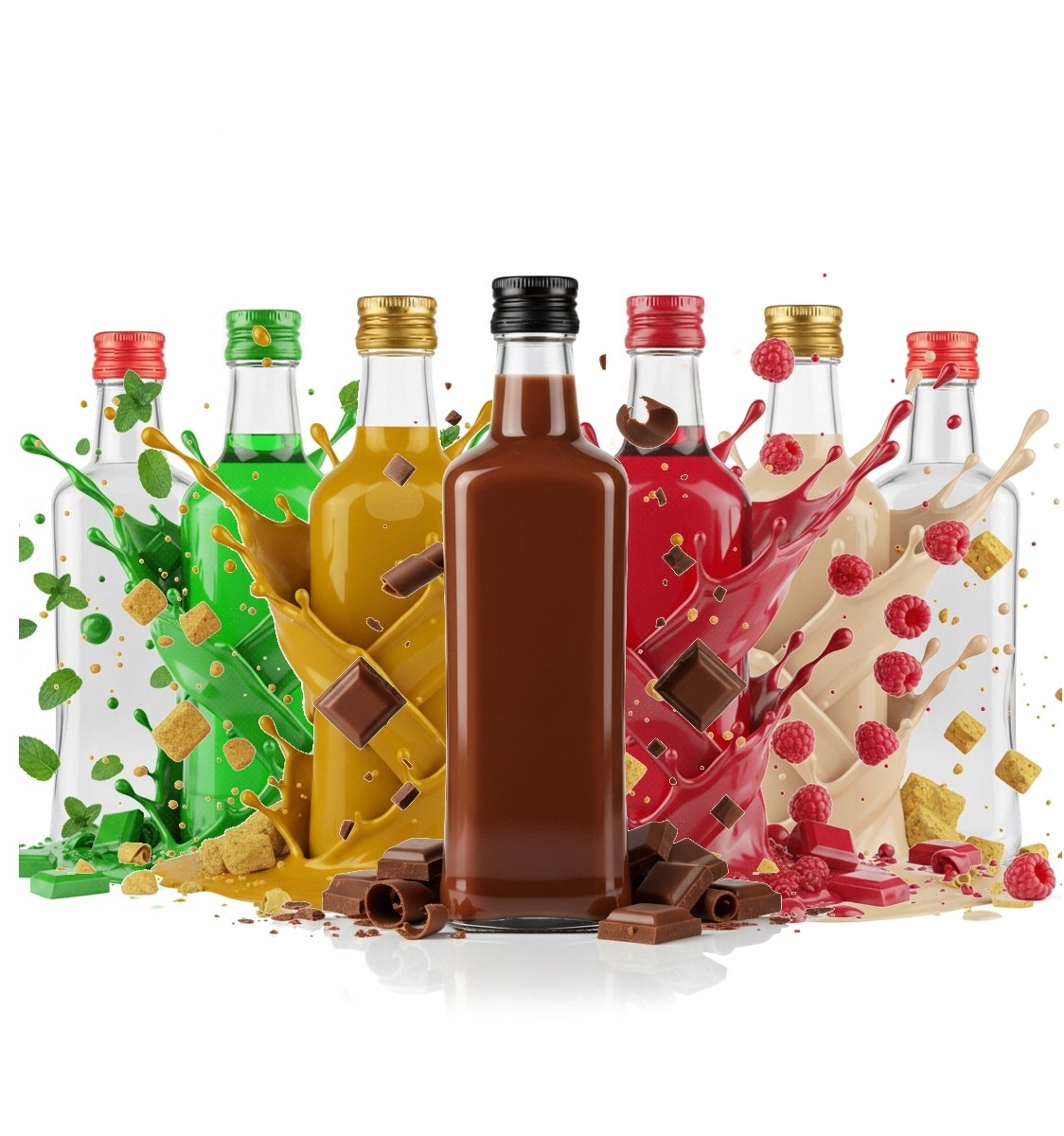 10x Butelki Na Likier DIVA 200ml BUTELKA SZKLANA NA NALEWKI WINO SOK 0,2L