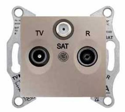 Schneider Electric Gniazdo antenowe satyna RTV/SAT - SDN3501268