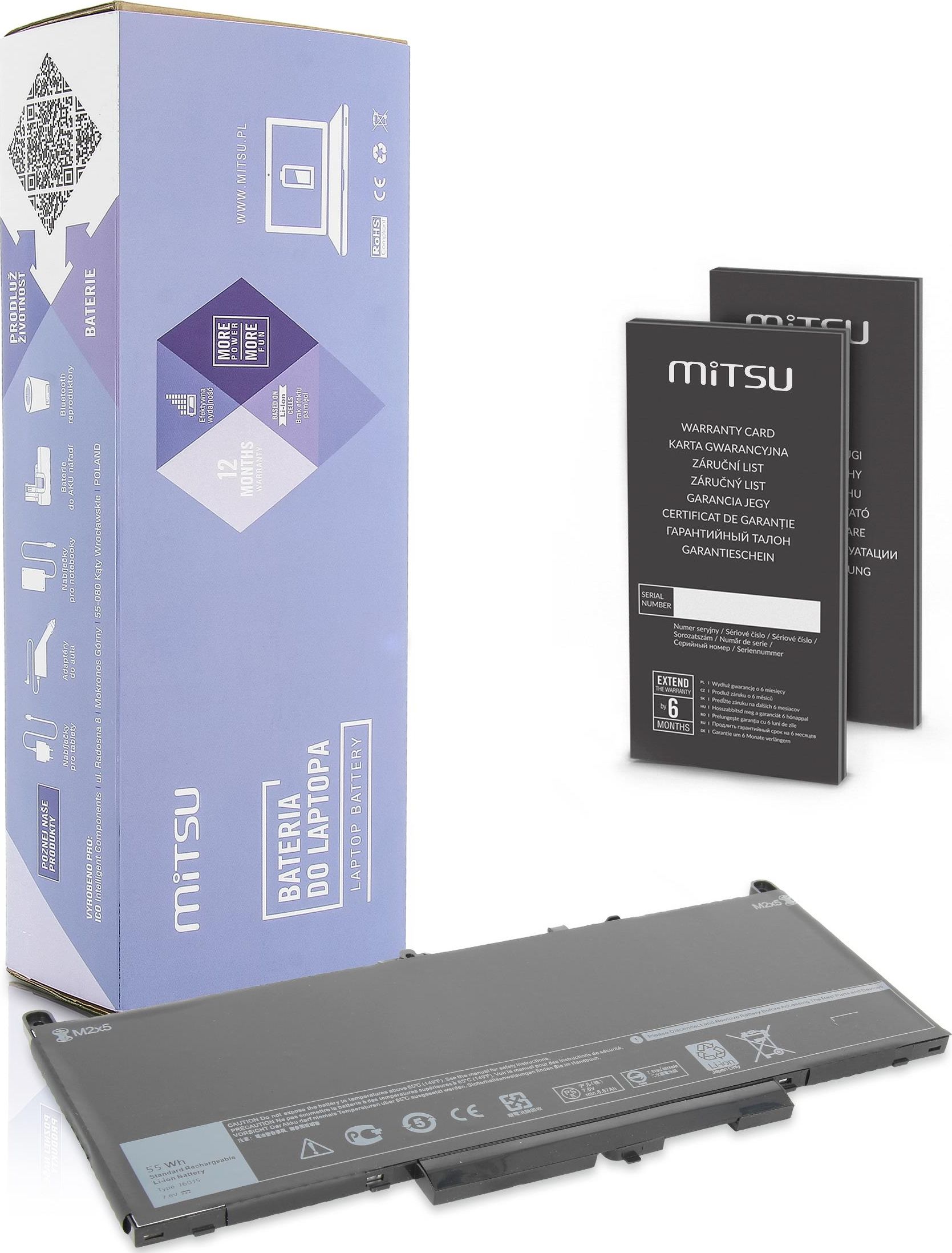 Bateria Mitsu Dell Latitude E7270 E7470 (BC/DE-E7470)