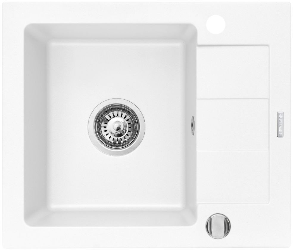 Pyramis Zlew. Sparta Mini (56x44) 1B 1D, biały polarny