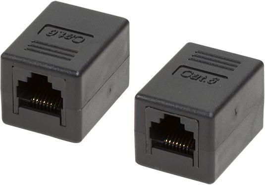 LogiLink Złączka RJ45- RJ45 żeńsko/żeńska kat.6 UTP, czarna (NP0034A)