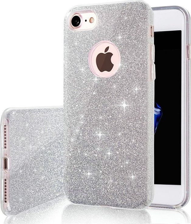 Nakładka Glitter 3in1 do Xiaomi Redmi Note 10 / Redmi Note 10S srebrna