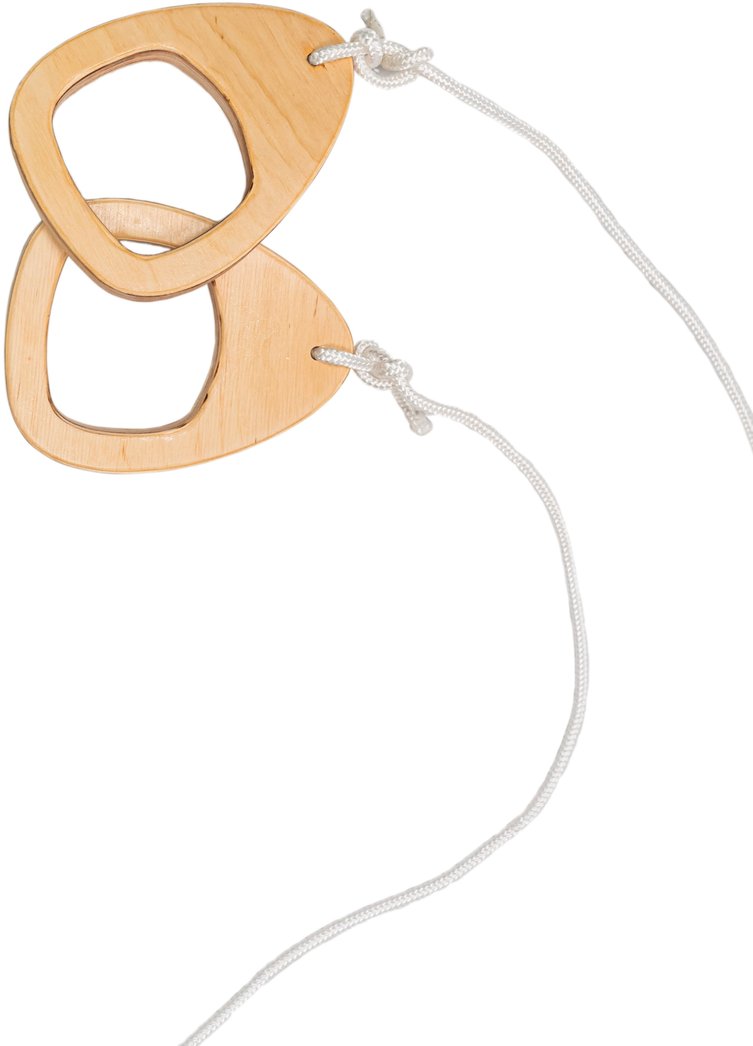 UnderFit Drewniane uchwyty na drabinkę gimnastyczną