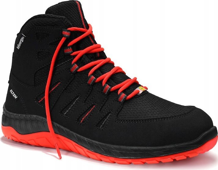 Elten Batai ELTEN Maddox Black Red Mid ESD S3 SRC, juodi/raudoni 46
