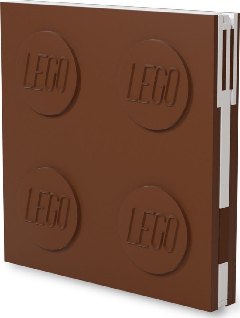 LEGO LEGO Classic 52446 Kwadratowy notatnik LEGO z długopisem - Brązowy