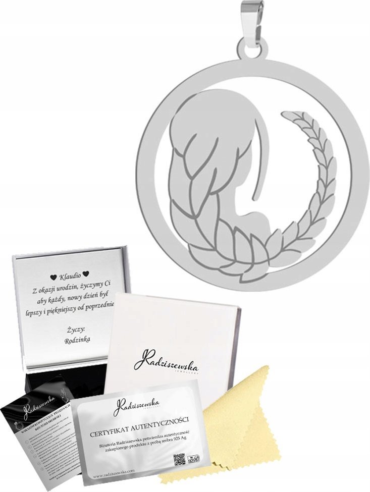 Radziszewska Jewellery Zawieszka Srebrna Znak Zodiaku PANNA Srebro 925 Prezent Dedykacja Gratis