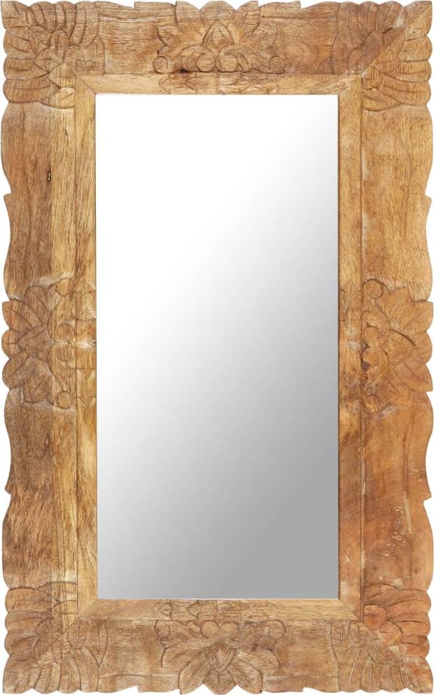 vidaXL VidaXL Lustro, 80 x 50 cm, lite drewno mango