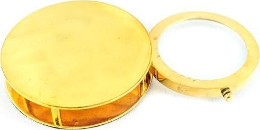 Giftdeco Mosiężne składan szkło powiększające - śr. 7cm