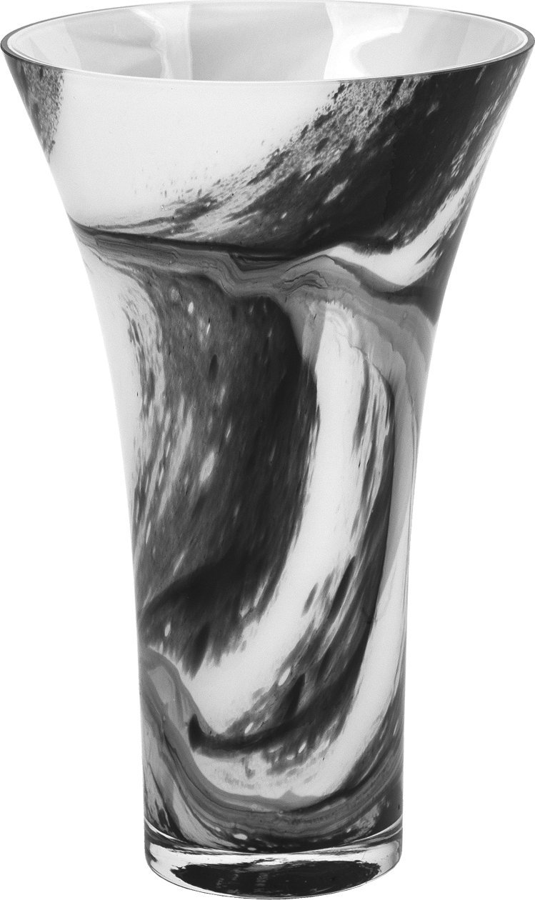 Wazon szklany 28 cm czarno-biały 2310/C275