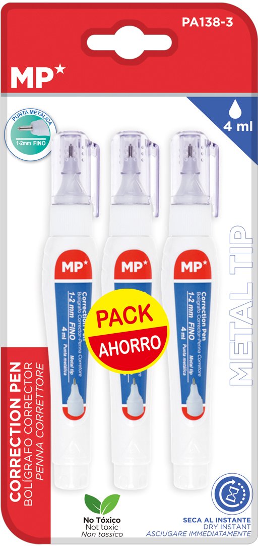 MP Korektor w długopisie 1.2 mm | 4 ml | 3 szt