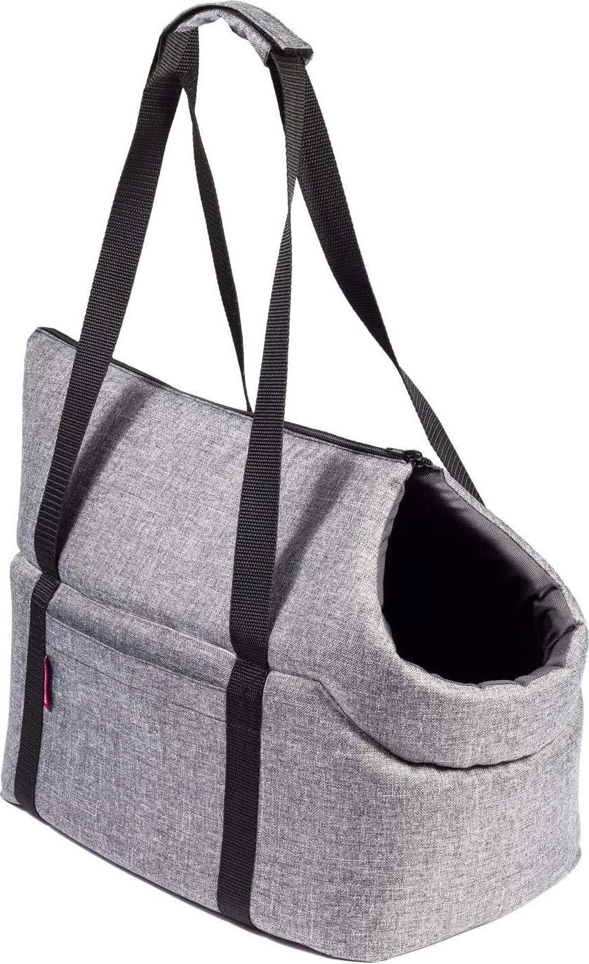 Boutiquezoo TRANSPORTER Torba podróżna dla Psa Nosidełko Szary Len L