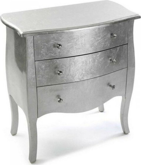 Versa Komoda Cagliari Drewno (38 x 76 x 72 cm) Srebrzysty