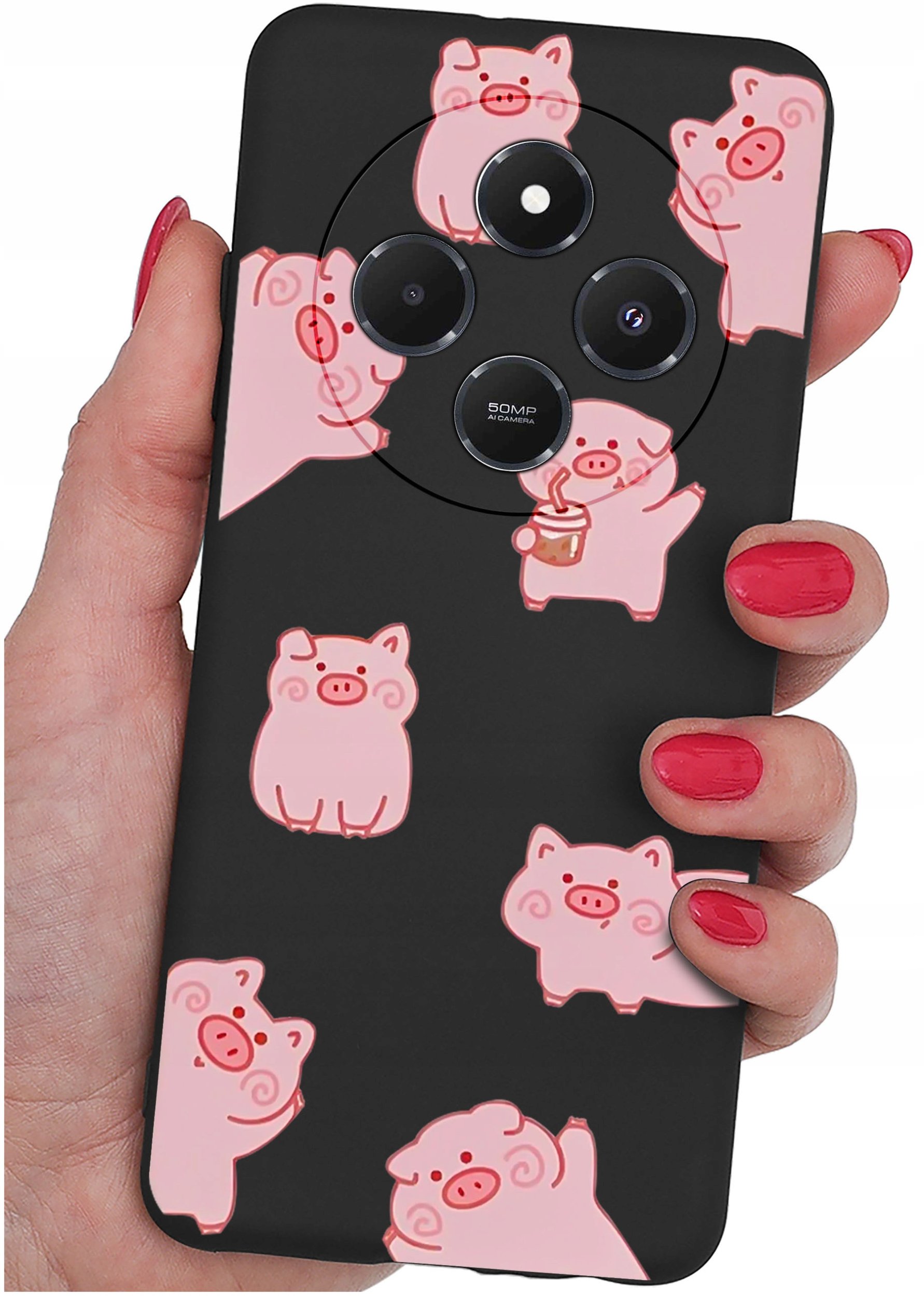 Etui do Xiaomi Redmi 14C WZORY |SILIKONOWE MATT CASE + SZKŁO 9H