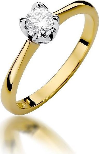 Best Diamonds złoty pierścionek z brylantem 0.30ct 25