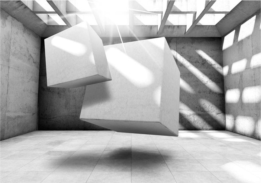 DecoNest Fototapeta - Taniec kwadratów - 200X140