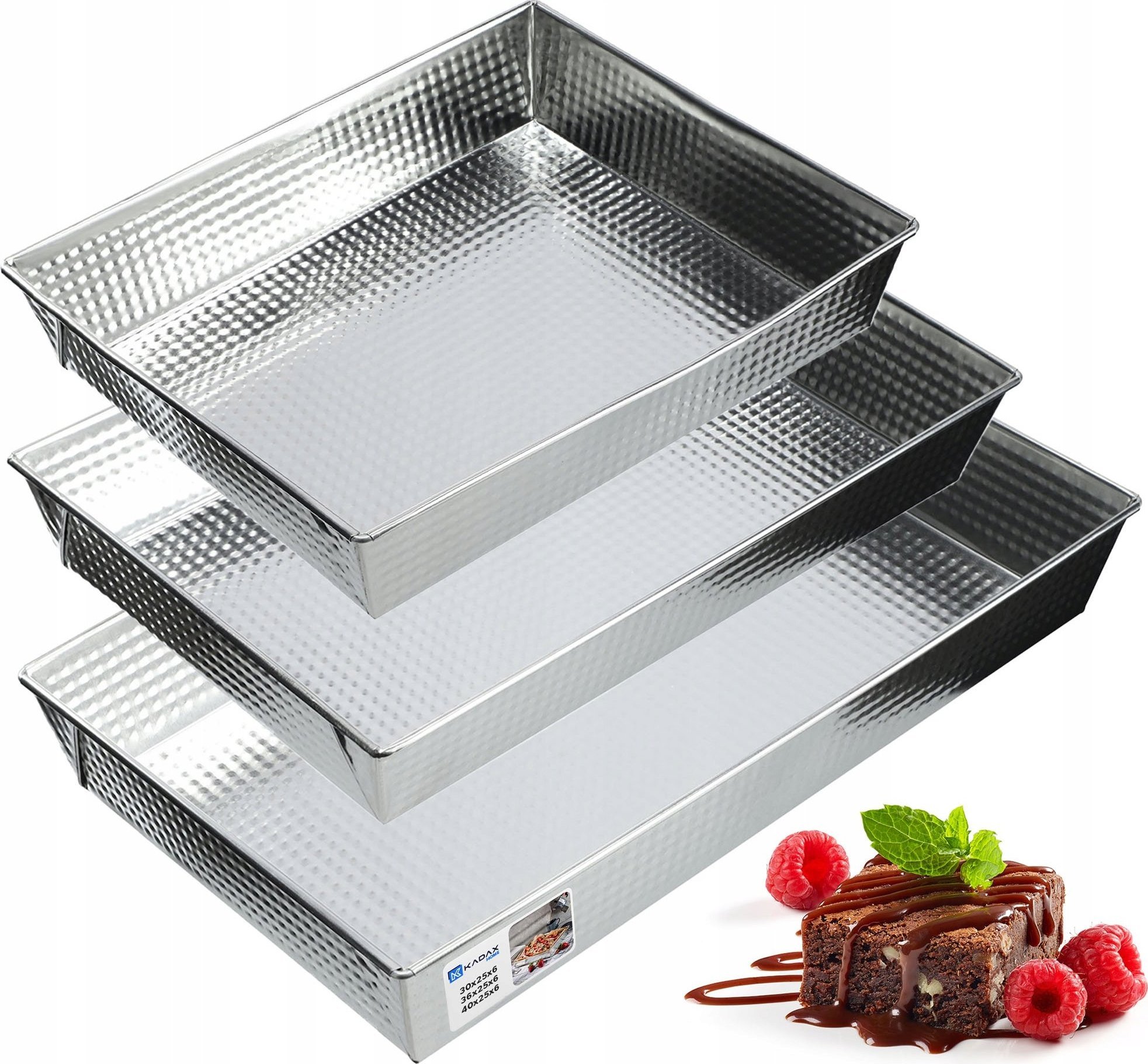 Kadax KADAX Blacha Forma Do Pieczenia Zestaw xxL 3szt