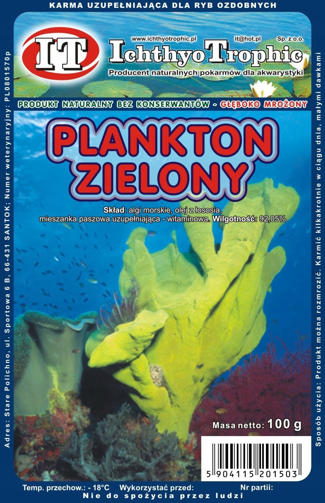 MROŻONKA PLANKTON ZIELONY 100G