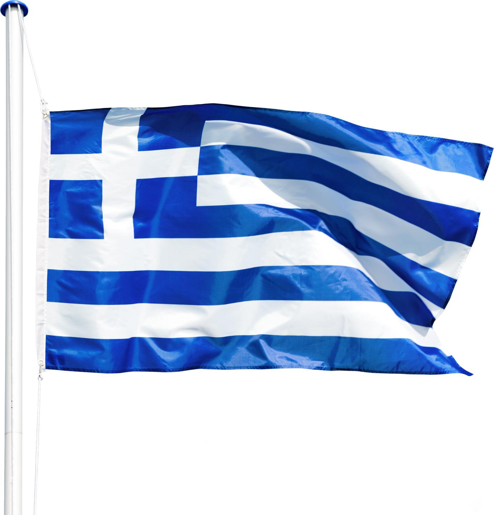 Tectake Aluminiowy maszt na flagę - Grecja