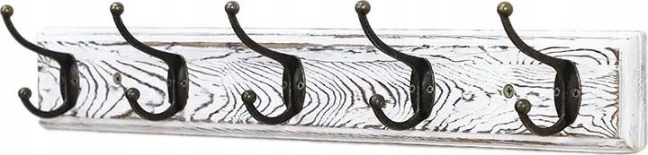 HACZYK ŁAZIENKOWY WIESZAK NA RĘCZNIKI DREWNIANY UCHWYT DO ŁAZIENKI LOFT