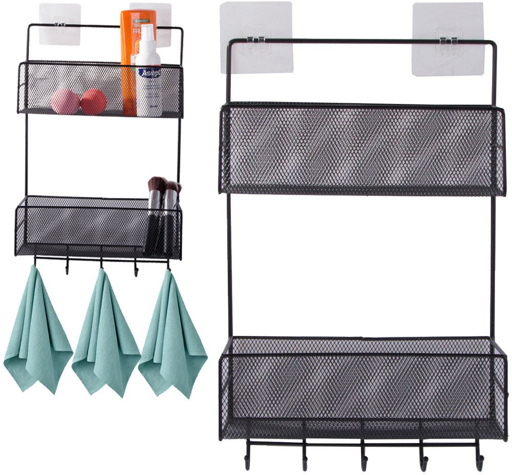 Organizer metalowy zawieszany półka wisząca kuchenna do łazienki wieszak