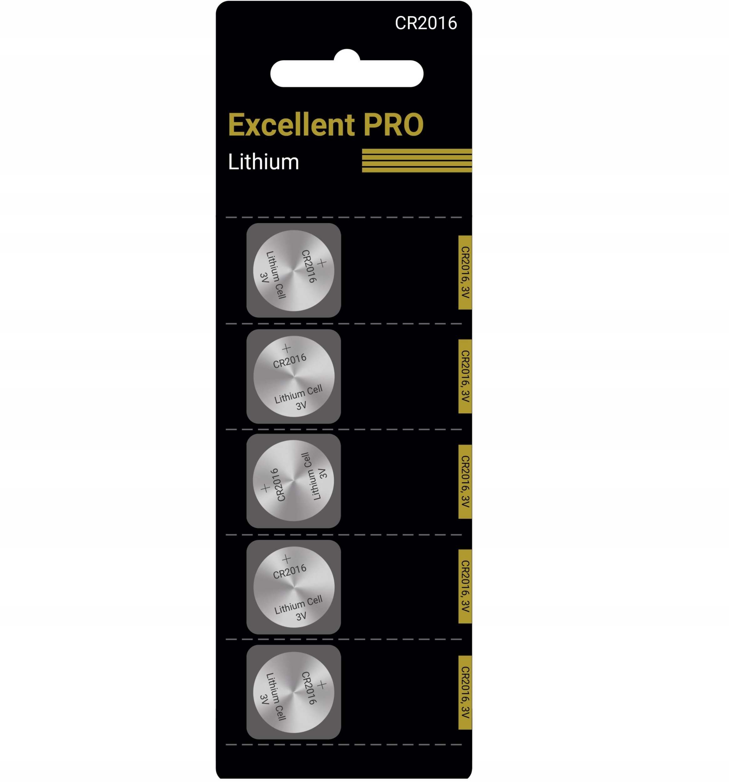 BATERIA LITOWA EXCELLENT PRO CR2016 5SZT, 3V