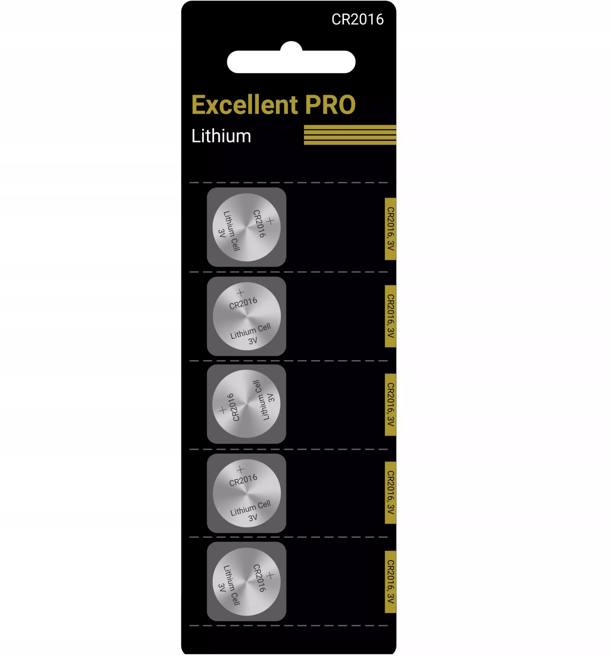 BATERIA LITOWA EXCELLENT PRO CR2016 5SZT, 3V