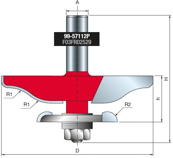 Frez 99-57112P 89X25X12,0 15˚R30/6