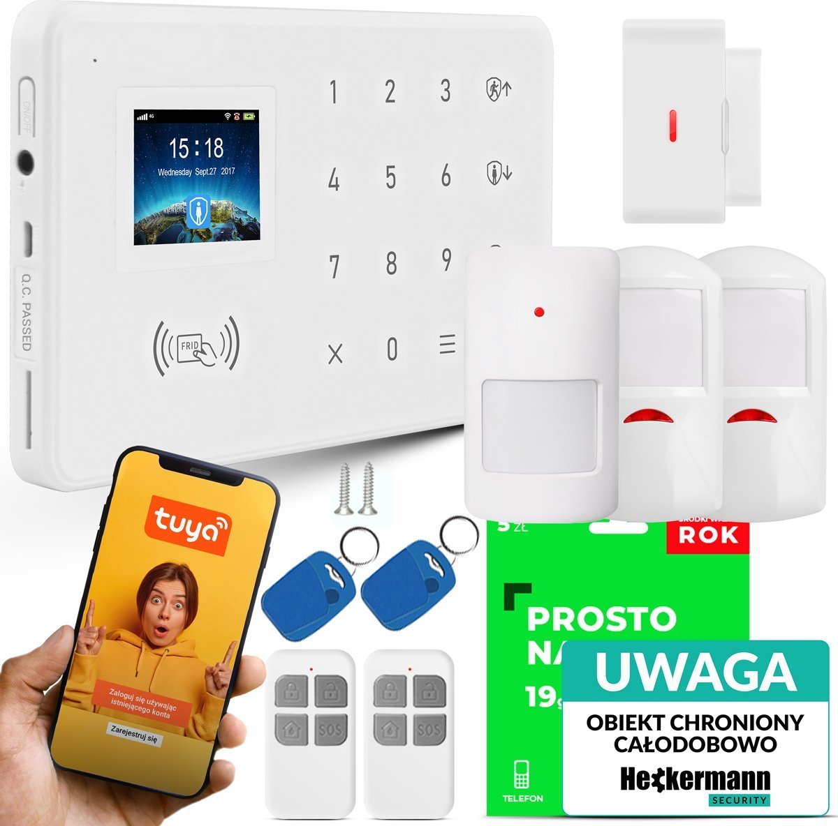Heckermann Alarm GSM Heckermann Protector TS-G20 Tuya BOX + 2xPIR