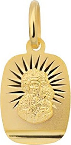 Lovrin Złota zawieszka 585 Matka Boska w ozdobnym złobie