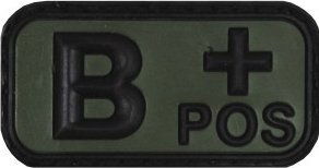 MFH Marker naszywka grupy krwi gumowe B+
