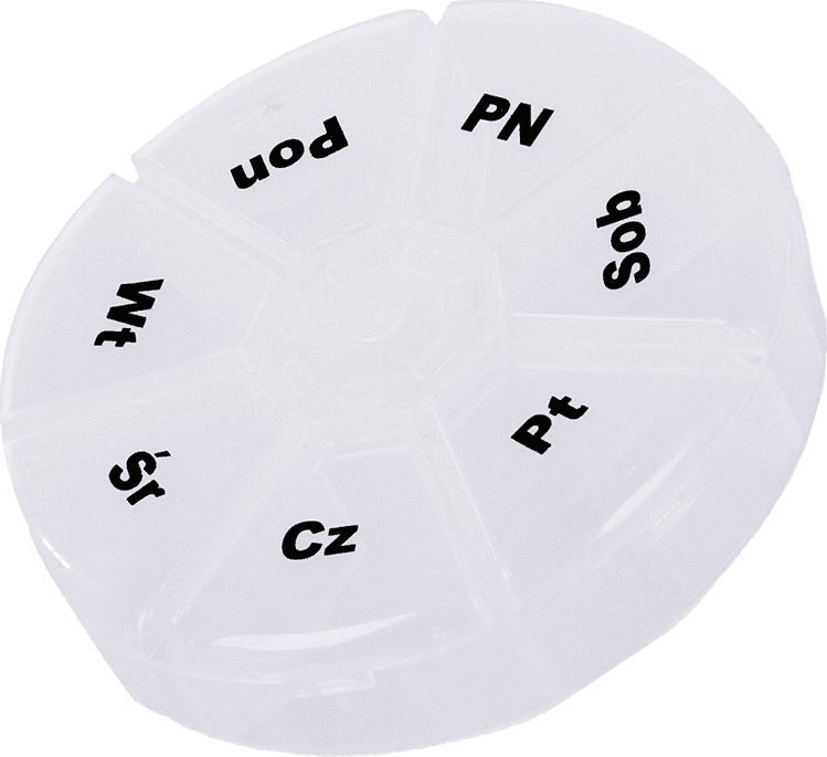 ER4 POJEMNIK NA LEKI KASETKA PUDEŁKO ORGANIZER 7 DNI