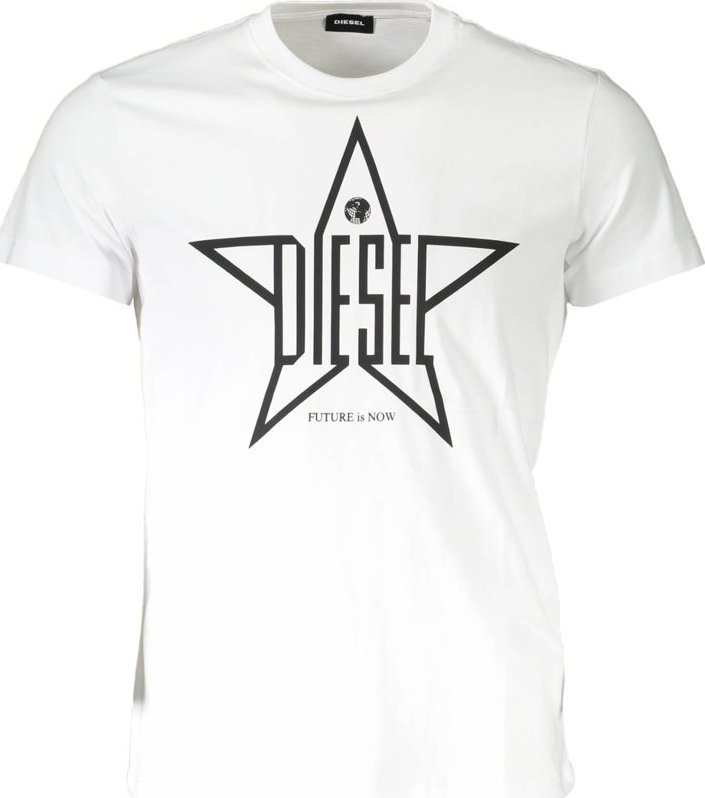 Diesel DIESEL BIAŁA MĘSKA KOSZULKA Z KRÓTKIM RĘKAWEM 2XL