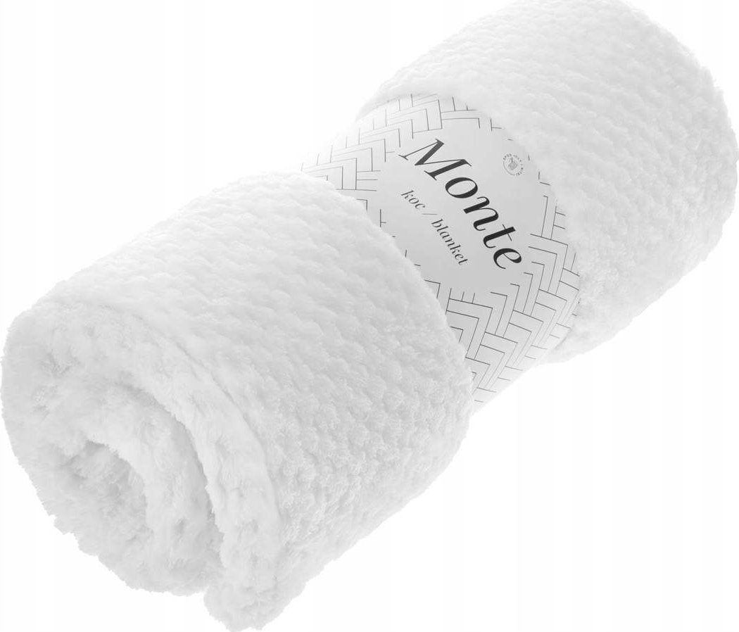 Paulina Łukjaniuk Koc 150 x 200 Mikrofibra Żakardowa Monte Biały