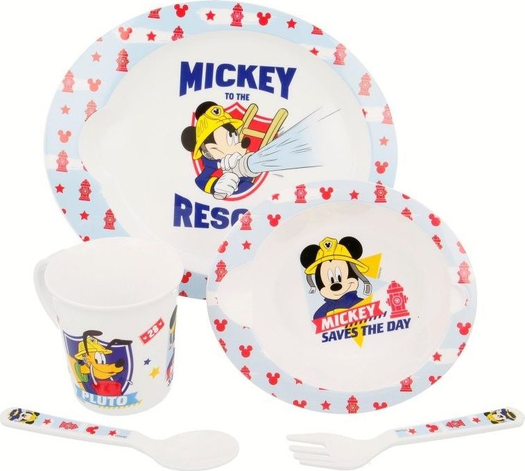 Disney Mickey Mouse - Duży zestaw naczyń do mikrofali (5 szt) uniwersalny