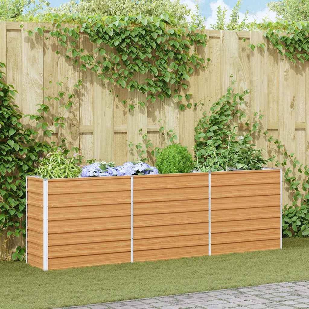 vidaXL Podniesiona grządka ogrodowa Jasny Brąz 240 x 40 x 77 cm