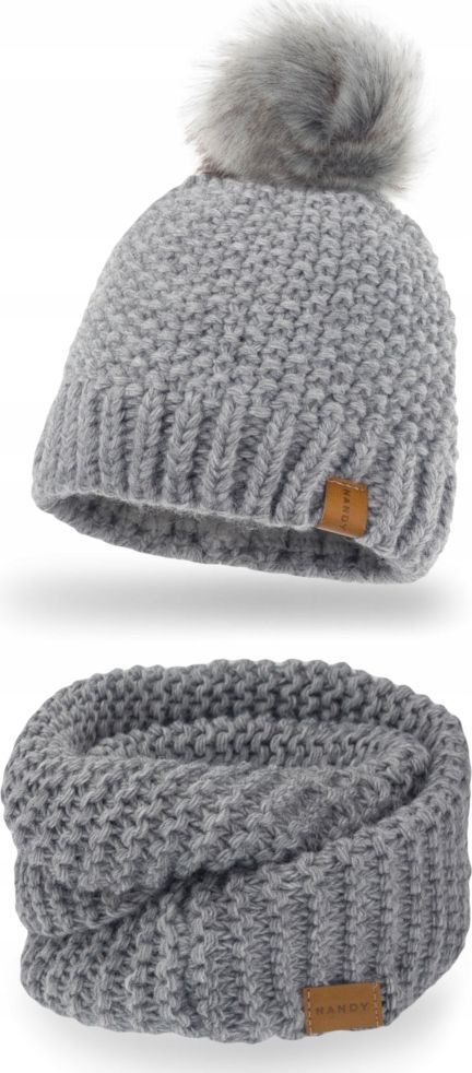 Nandy Nandy Komplet Czapka Komin Na Polarze Dziecięcy