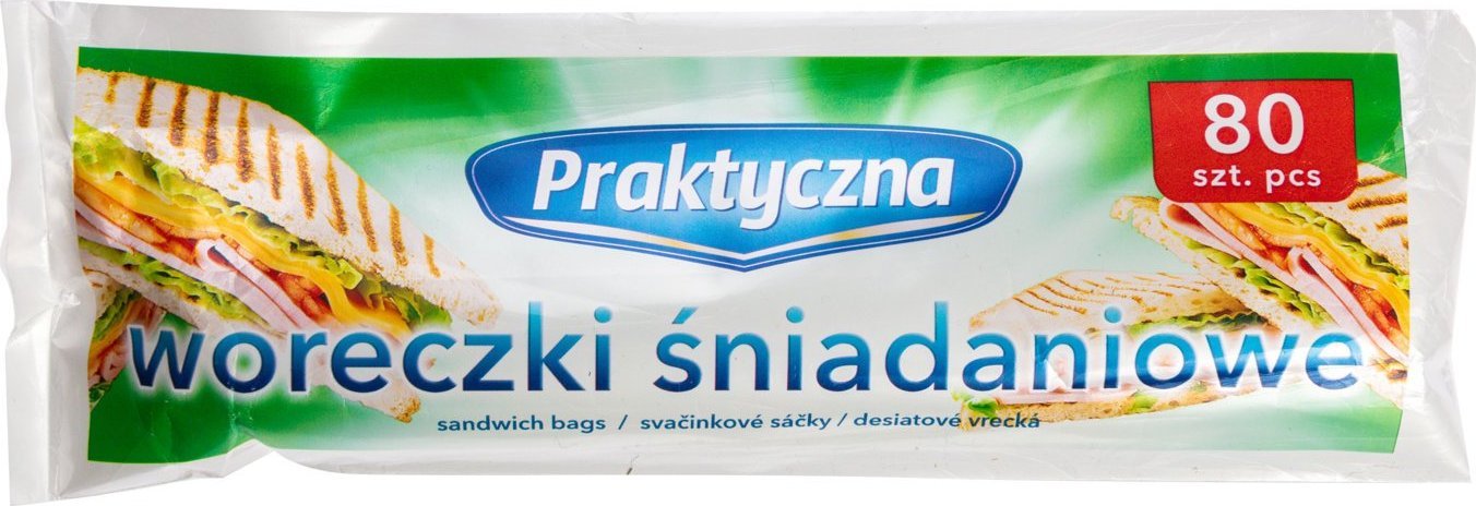 Praktyczna Woreczki śniadaniowe Praktyczna 18,5 x 25,5 cm 80 szt.