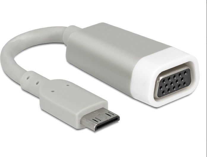 Adapter AV Delock HDMI Mini - D-Sub (VGA) szary (65471)
