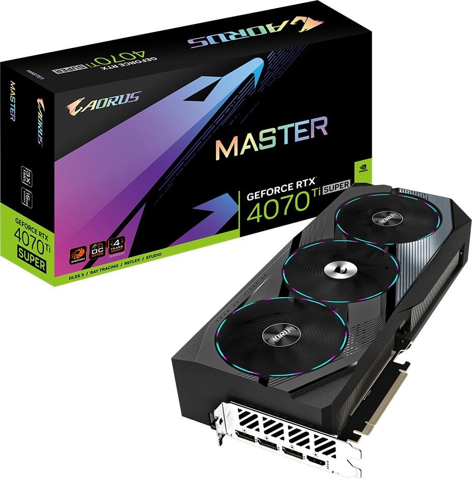 Karta graficzna Gigabyte Aorus GeForce RTX 4070 Ti SUPER Master 16GB GDDR6X (GV-N407TSAORUS M-16GD)