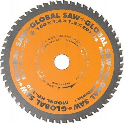 GLOBAL SAW Piła tarczowa do cięcia cienkiej stali GLOBAL SAW 160 x 1,4/1,2 x 20mm / 56z CERMET