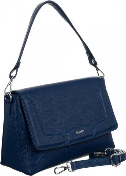 Rovicky Listonoszka z subtelnie tłoczoną klapką, włoska skóra naturalna Rovicky