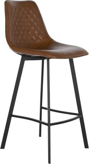 DKD Home Decor Taboret DKD Home Decor Czarny Metal Wielbłądzi Poliuretan (56 x 49 x 110 cm)