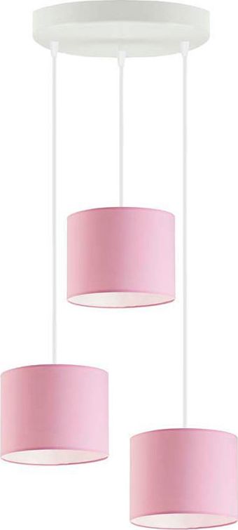 Lampa wisząca Lumes Potrójna lampa wisząca na białym stelażu - EX441-Pueblis - 18 kolorów Niebieski