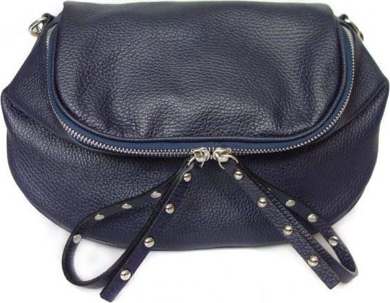 Kemer Listonoszka ,chlebak ,nerka Vera Pelle szeroki pasek ,pojemna A5 Granatowa VP591BS uniwersalny