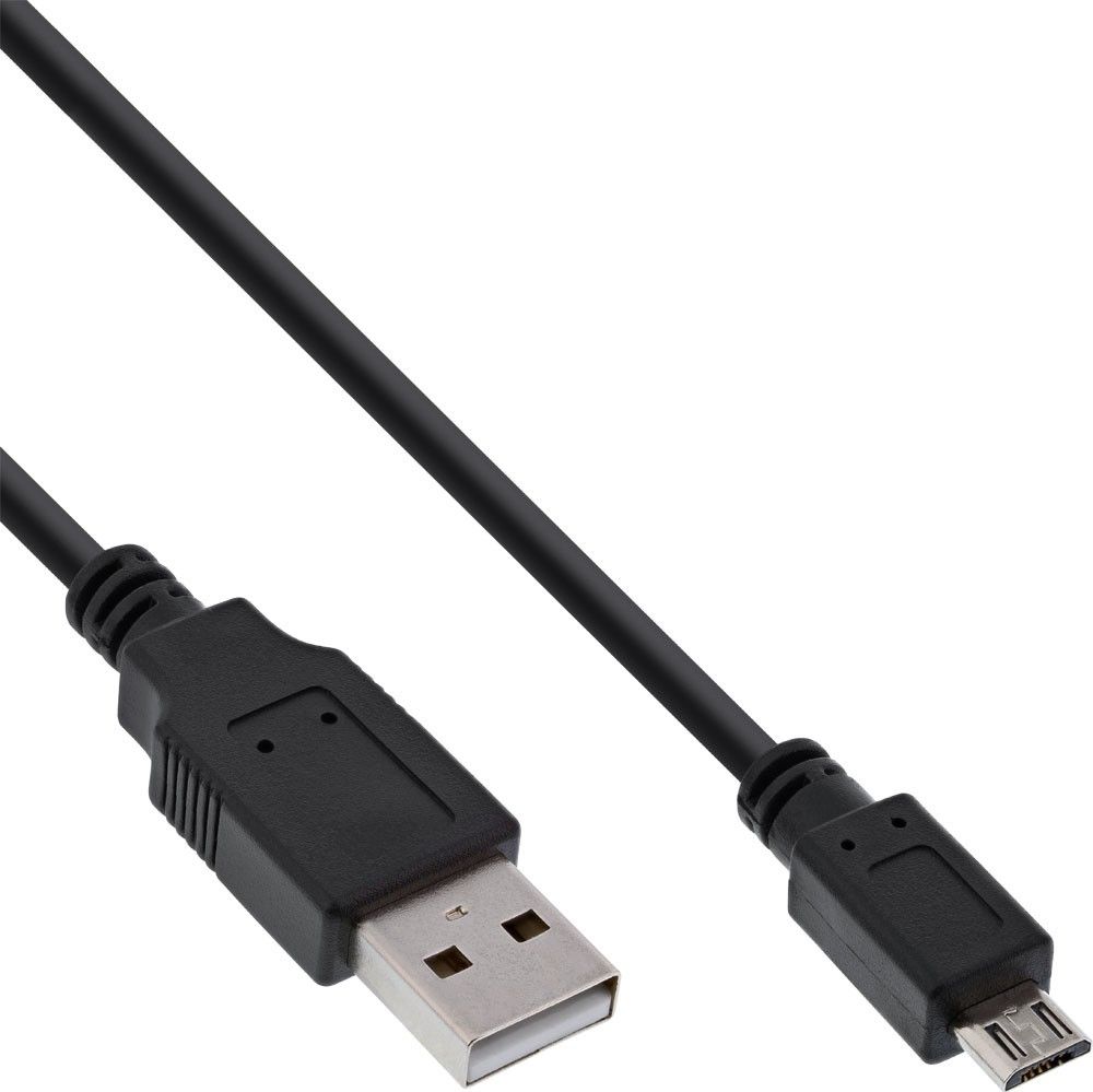 Kabel USB InLine USB-A - microUSB 1 m Czarny (S-31710)